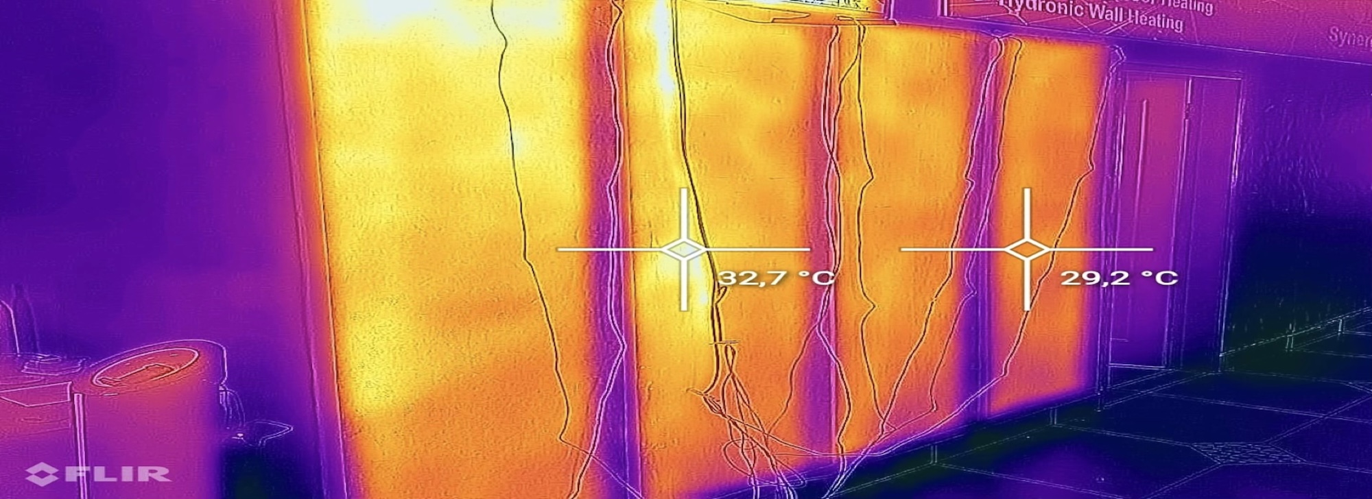Carbon Fiber Wall Heating Illustration